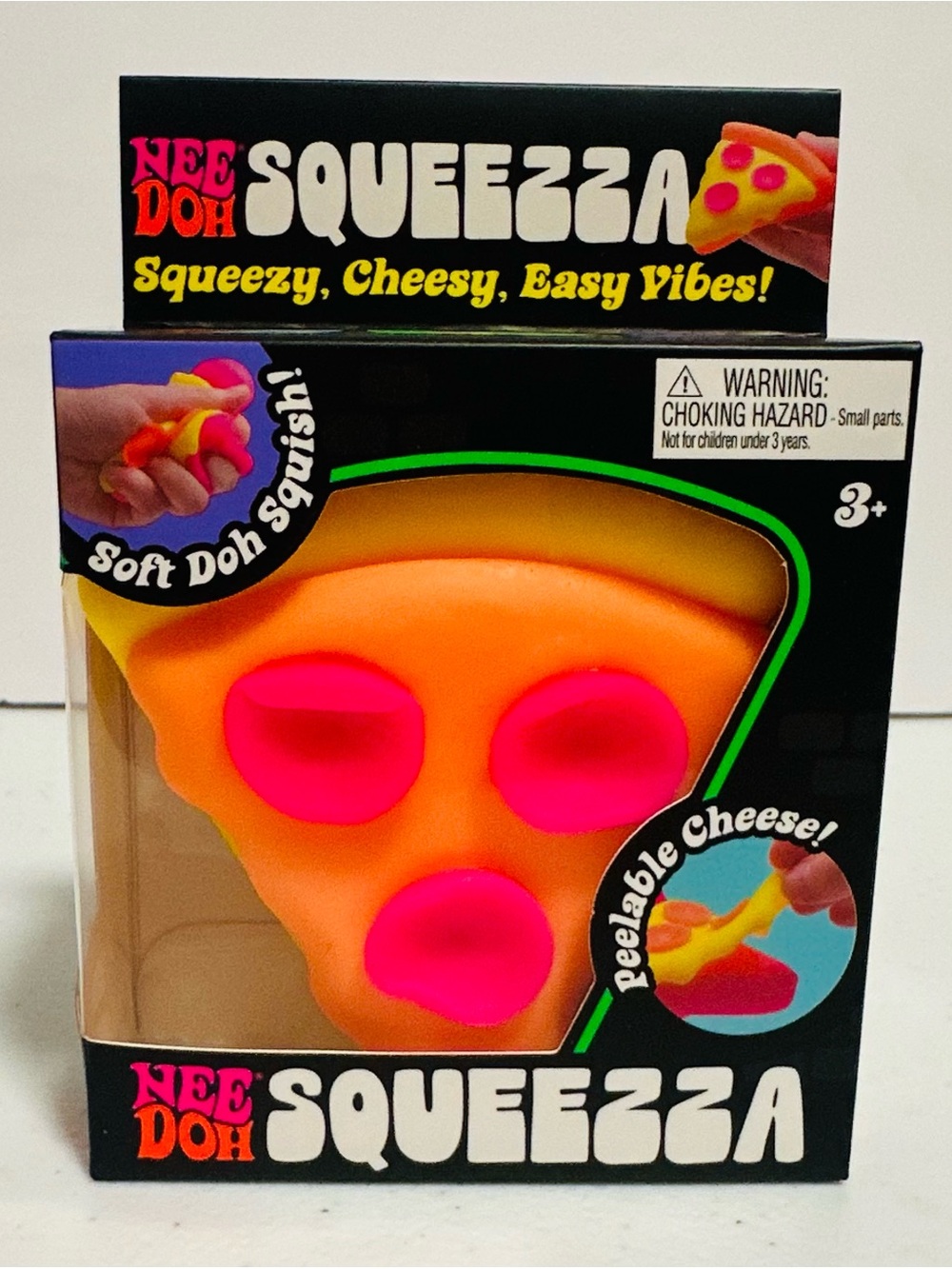 NEE DOH Squeezza Orange & Pink Pizza Squishy Toy